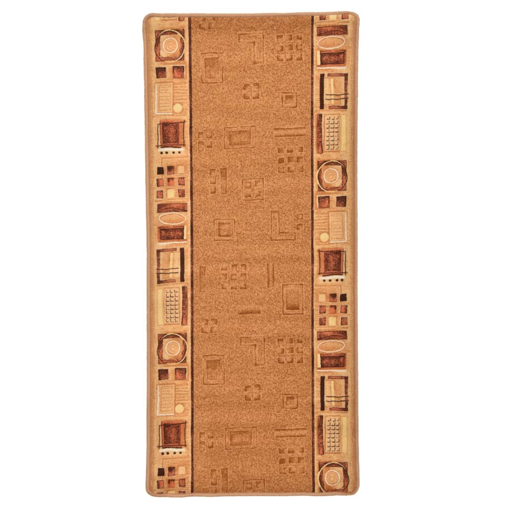 Teppichläufer Gummirücken Beige 67x150 cm