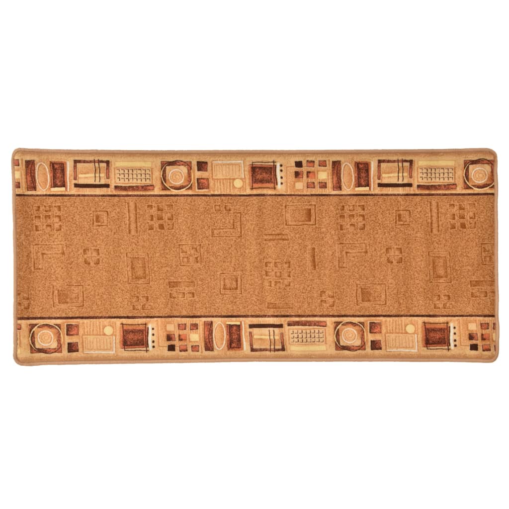 Teppichläufer Gummirücken Beige 67x150 cm