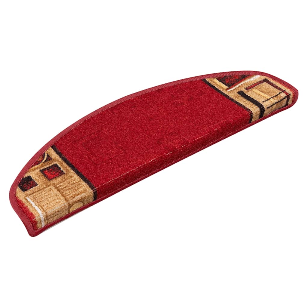 Treppenmatten Selbstklebend 15 Stk. Rot 65x21x4 cm