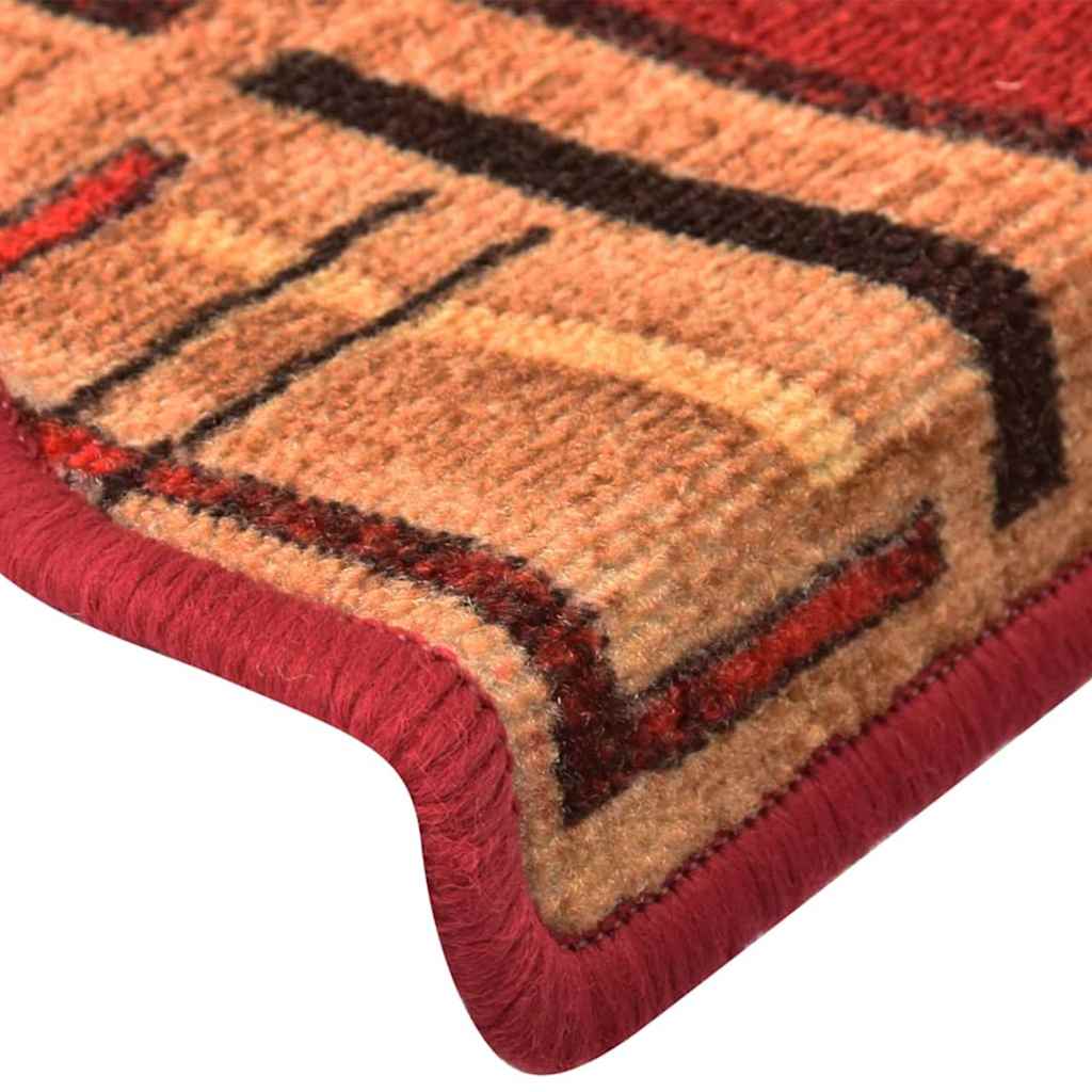 Treppenmatten Selbstklebend 15 Stk. Rot 65x21x4 cm