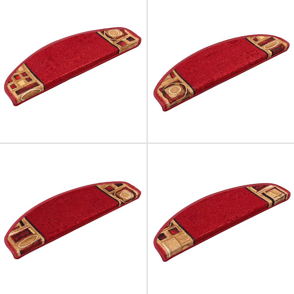 Treppenmatten Selbstklebend 15 Stk. Rot 65x21x4 cm