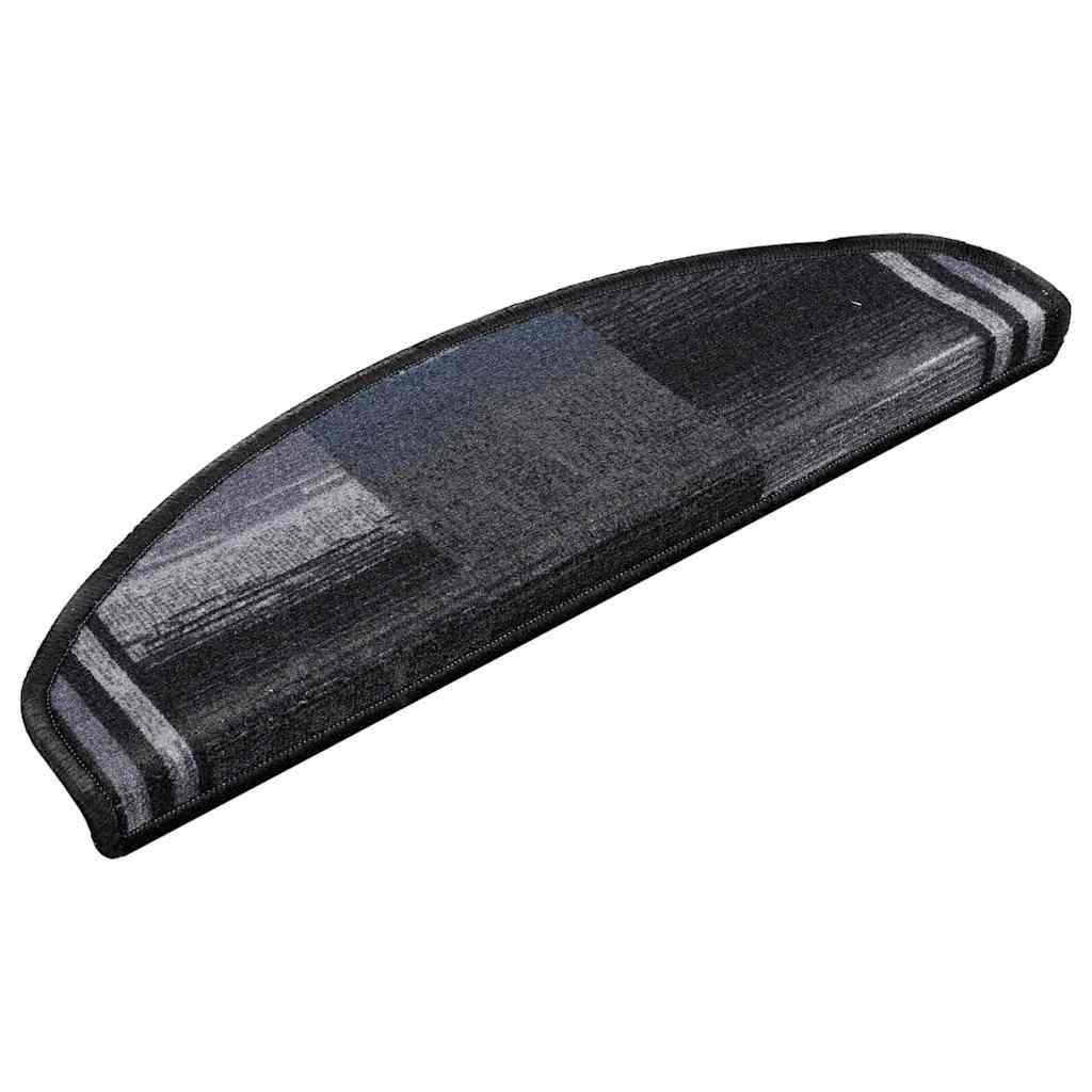 Stufenmatten Selbstklebend 15 Stk. Schwarz und Grau 65x21x4 cm