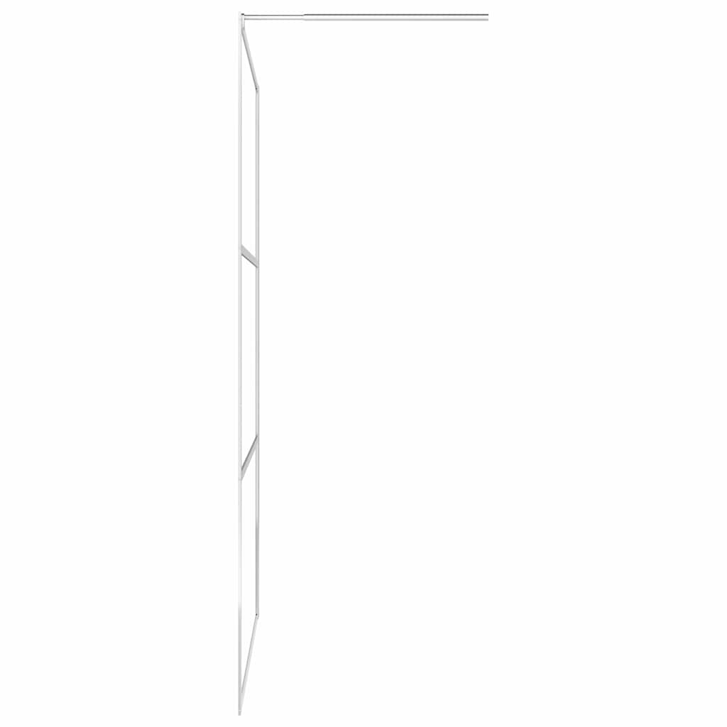 Duschwand für Begehbare Dusche Halbmattiertes ESG-Glas 90x195cm