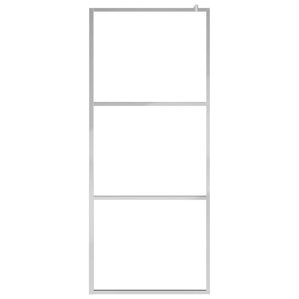 Begehbare Duschwand mit voll mattiertem ESG-Glas 80x195 cm