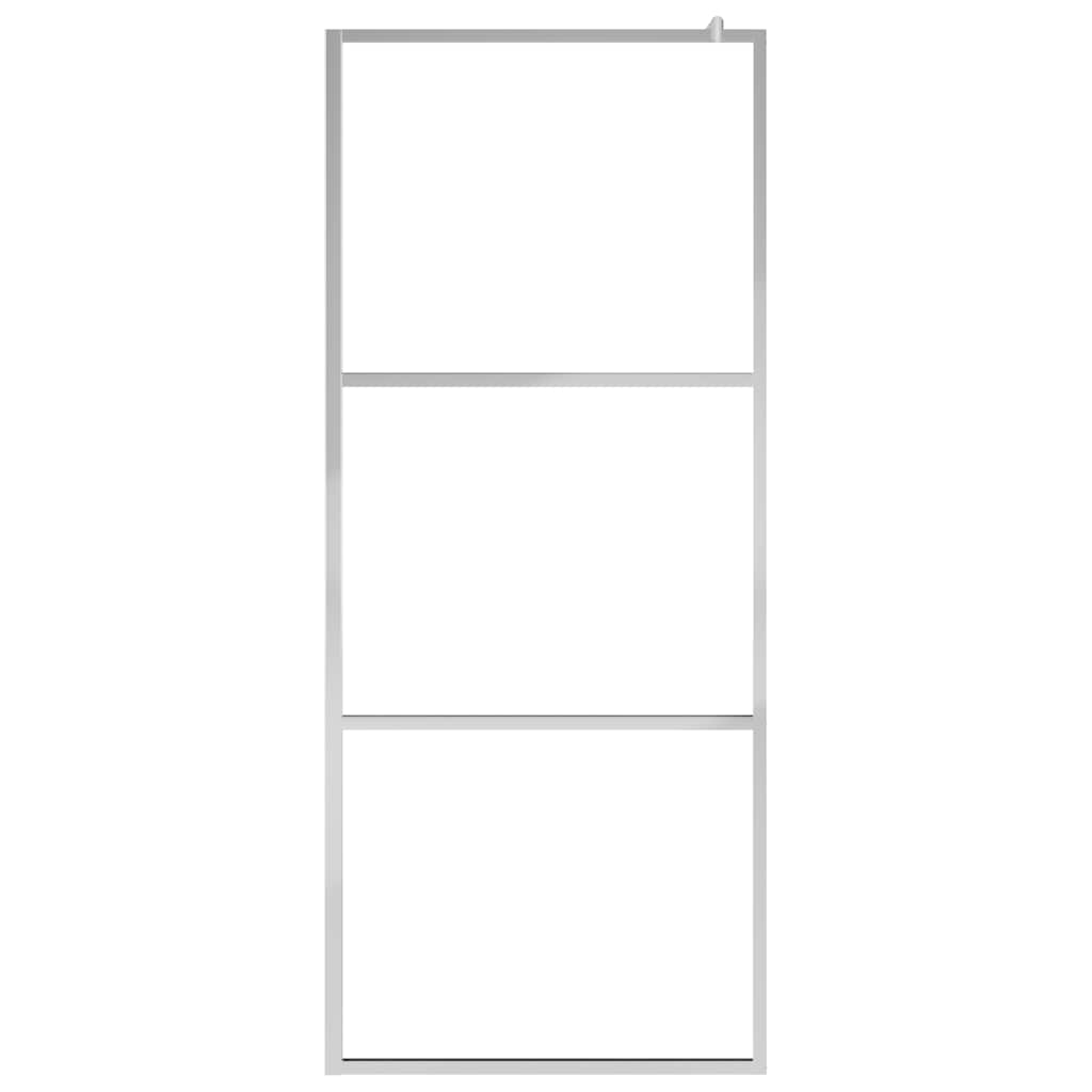 Begehbare Duschwand mit voll mattiertem ESG-Glas 90x195 cm