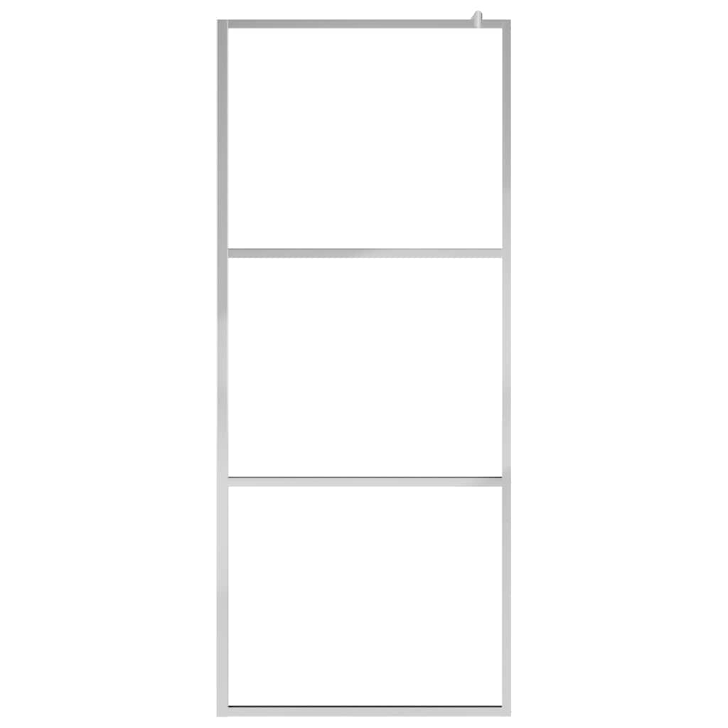 Begehbare Duschwand mit voll mattiertem ESG-Glas 90x195 cm