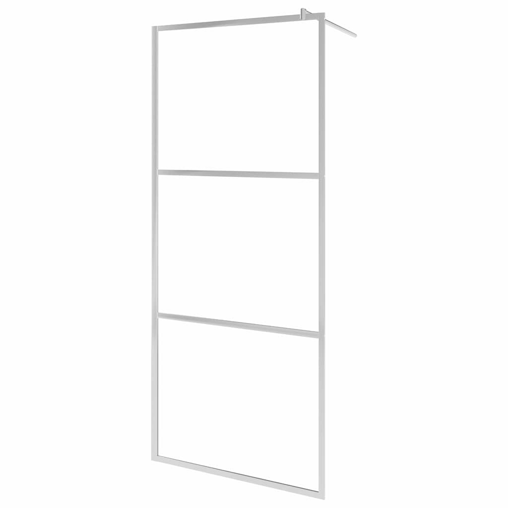 Begehbare Duschwand mit voll mattiertem ESG-Glas 100x195 cm