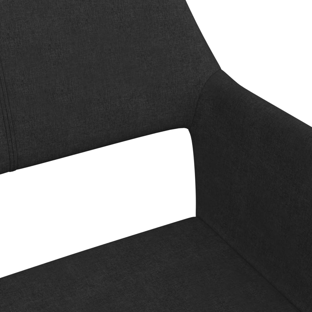 Esszimmerstühle 2 Stk. Schwarz Stoff