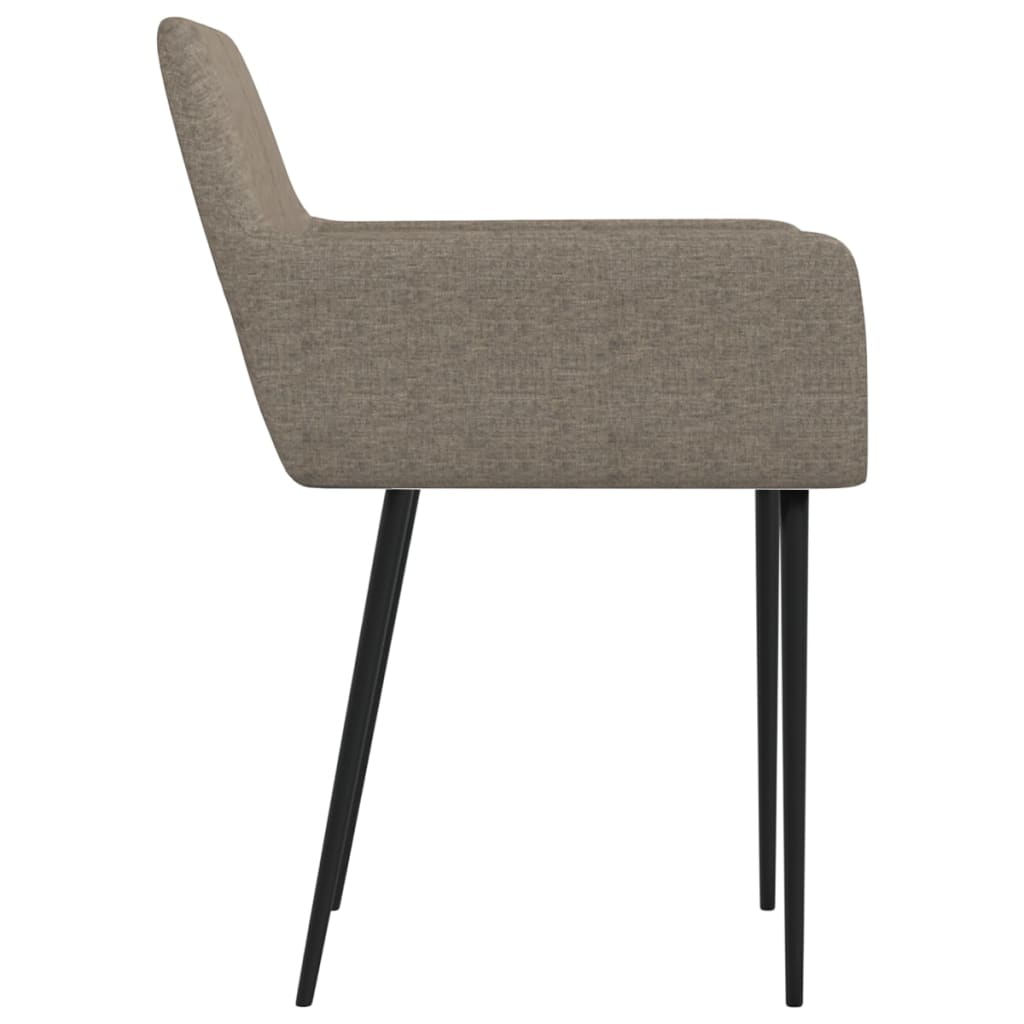 Esszimmerstühle 2 Stk. Taupe Stoff