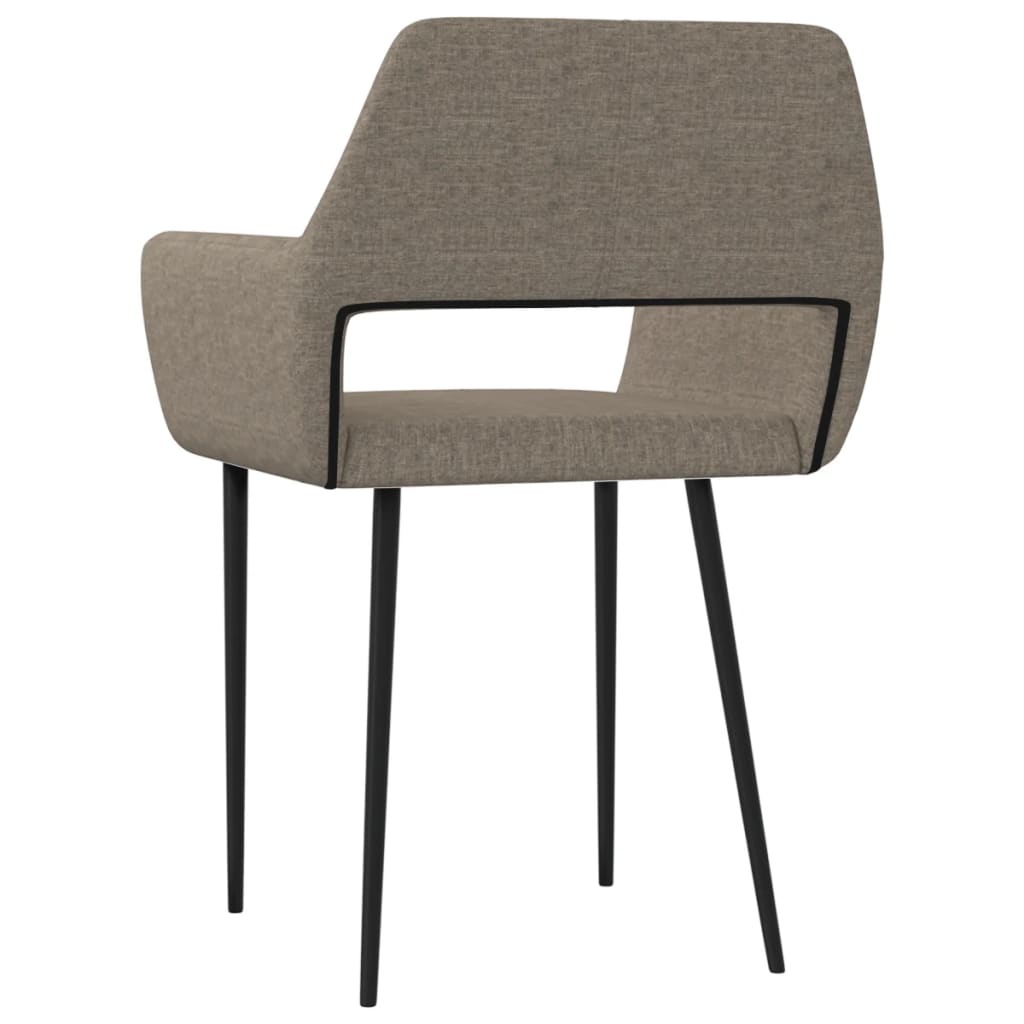 Esszimmerstühle 2 Stk. Taupe Stoff