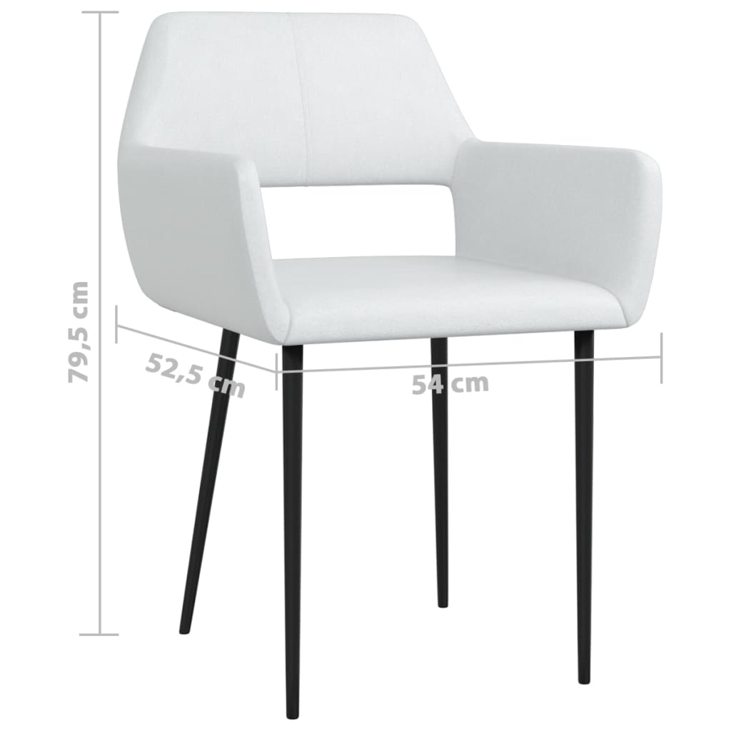 Esszimmerstühle 2 Stk. Weiß Kunstleder