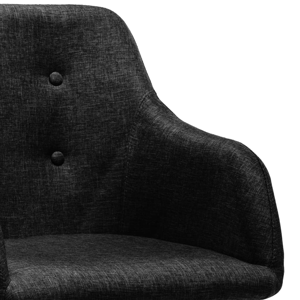 Esszimmerstühle 2 Stk. Schwarz Stoff