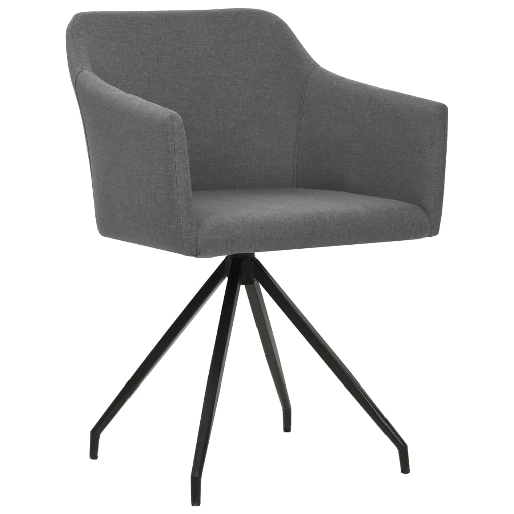 Swivel dining chairs 2 pcs. Light grey fabric