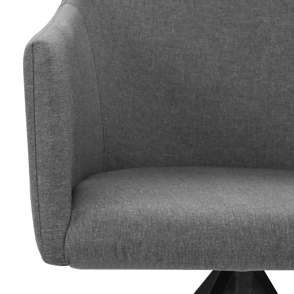 Swivel dining chairs 2 pcs. Light grey fabric