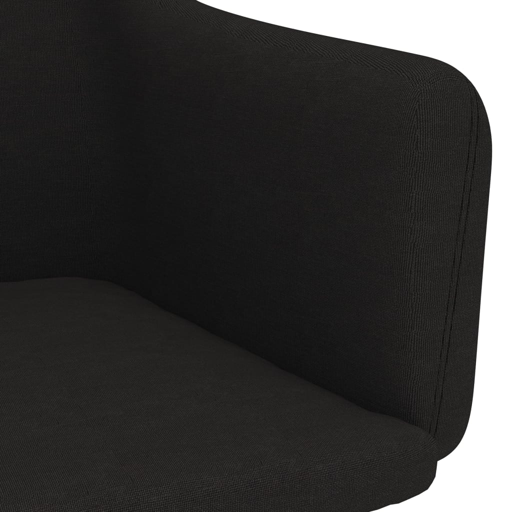 Esszimmerstühle 2 Stk. Schwarz Stoff