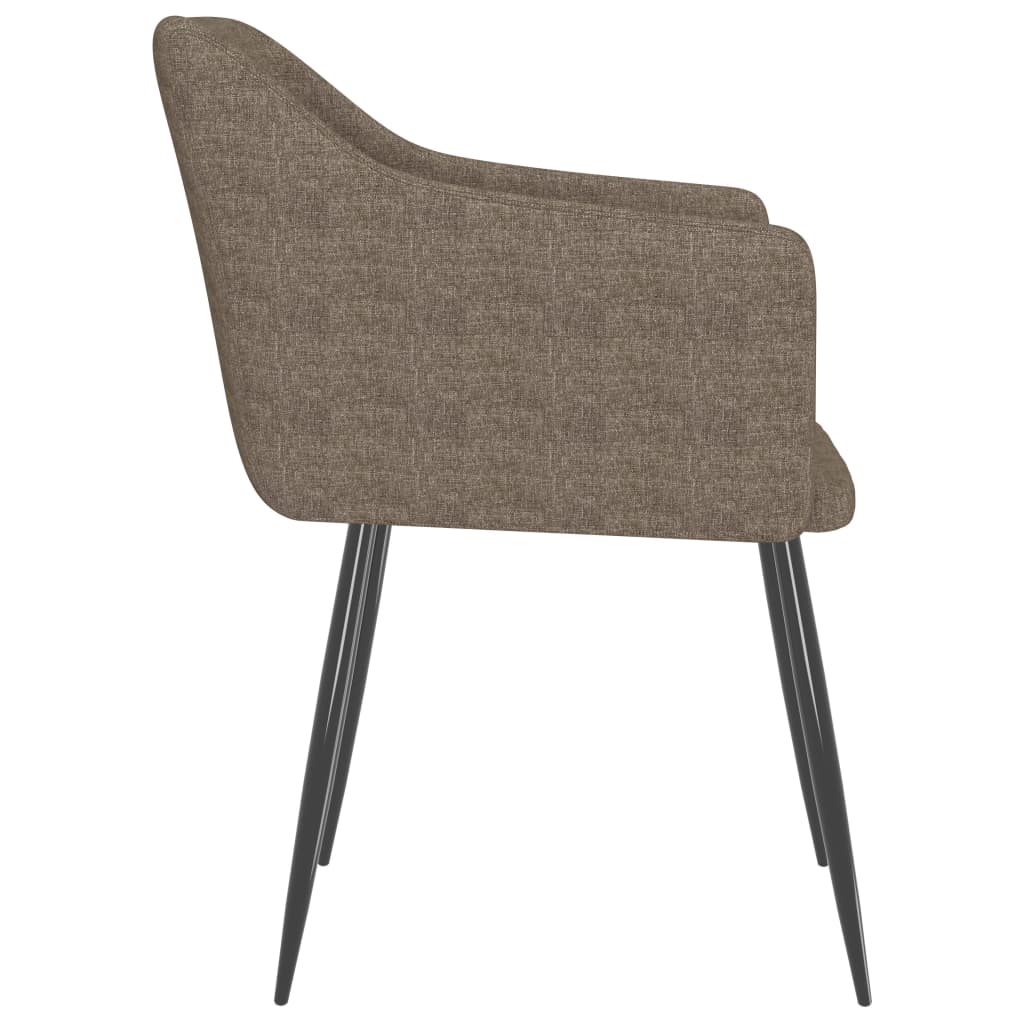 Esszimmerstühle 2 Stk. Taupe Stoff