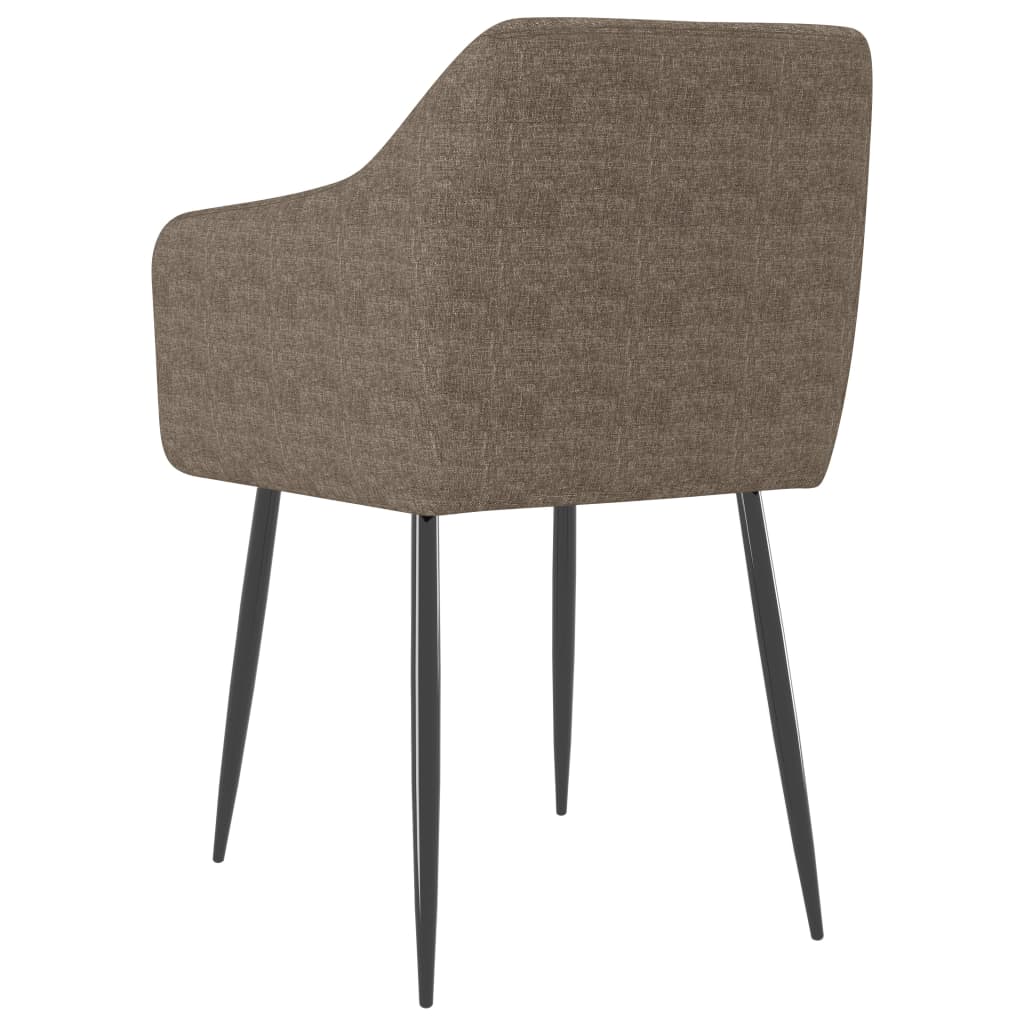 Esszimmerstühle 2 Stk. Taupe Stoff