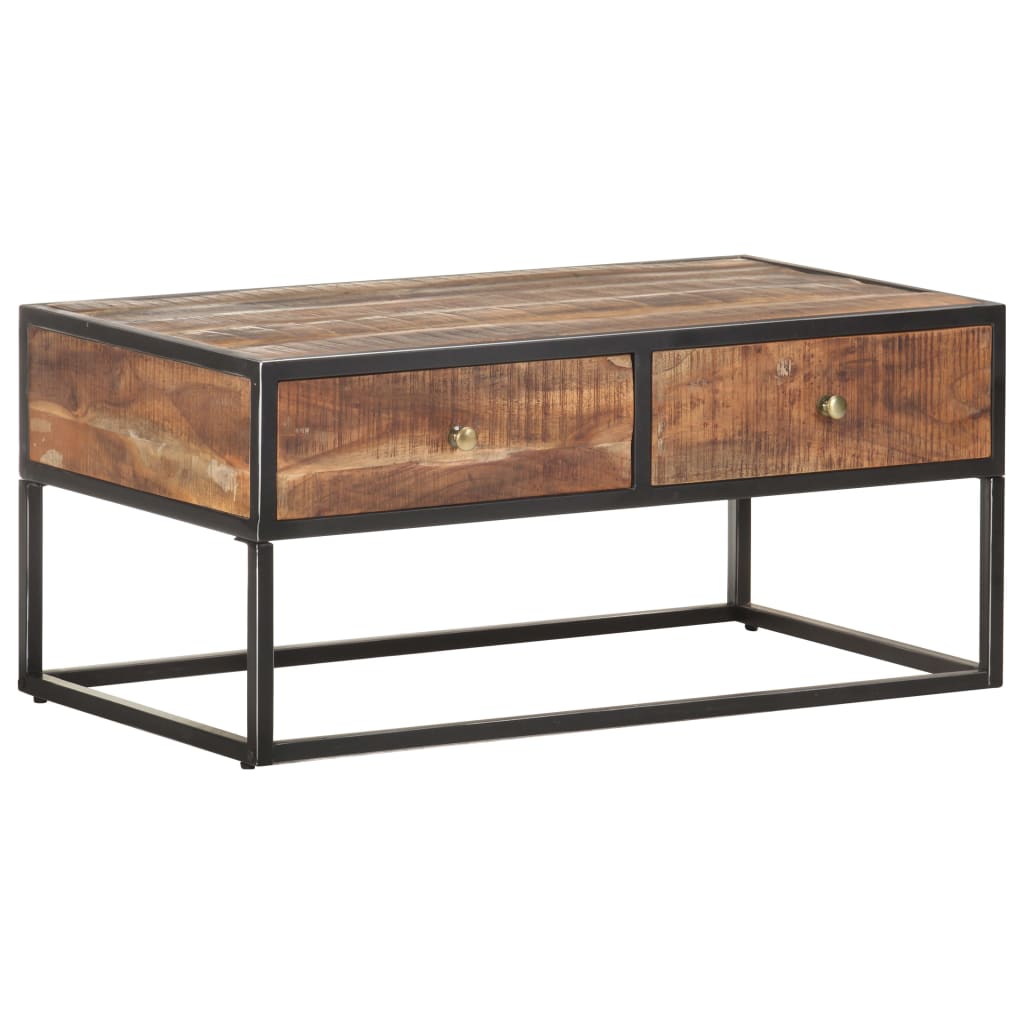 Couchtisch 90x50x40 cm Raues Akazienholz