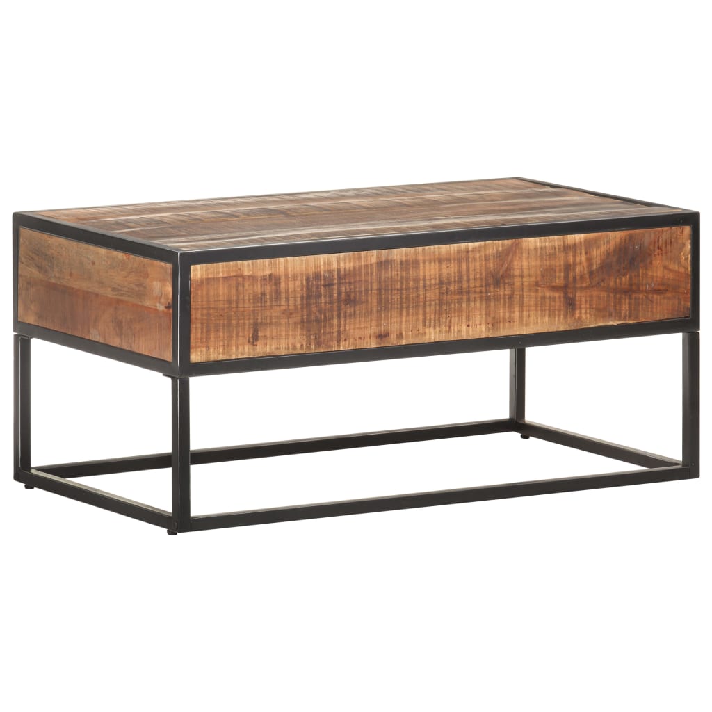 Couchtisch 90x50x40 cm Raues Akazienholz
