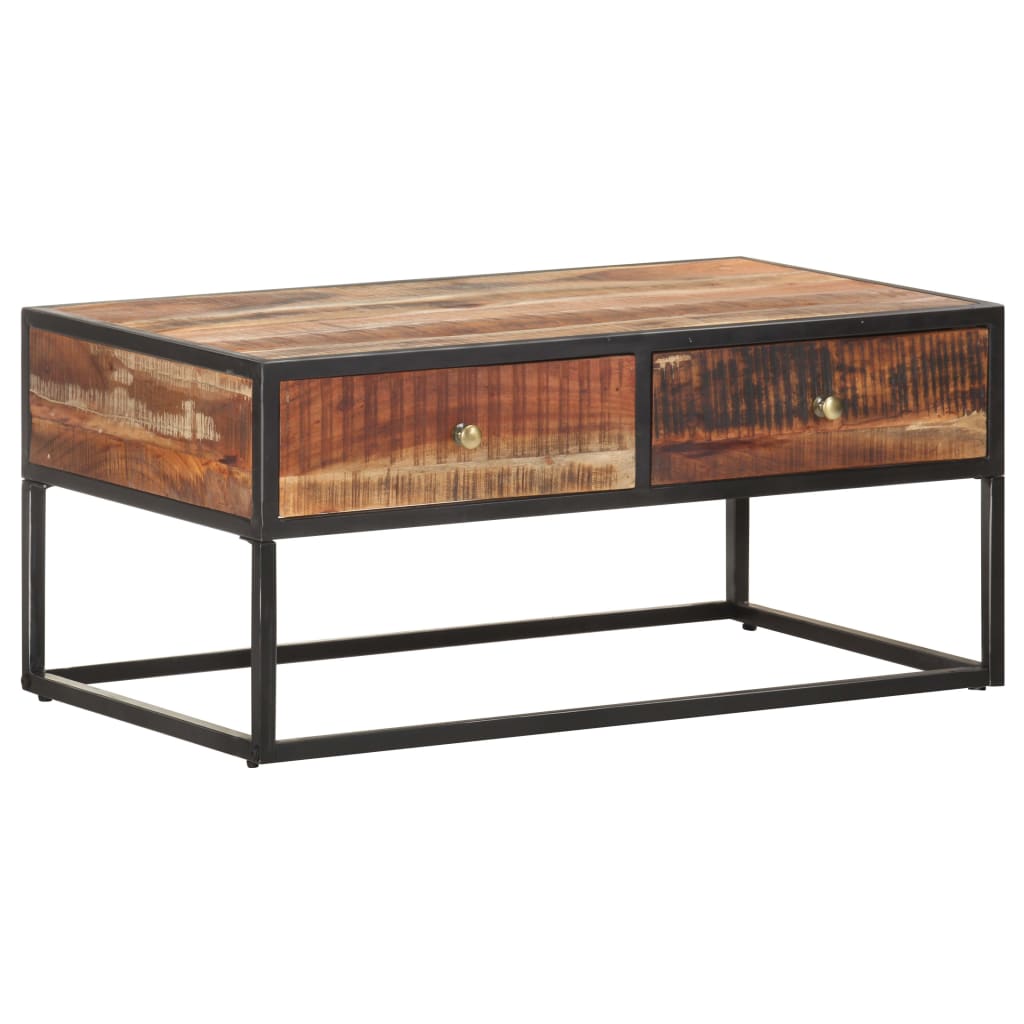 Couchtisch 90x50x40 cm Raues Akazienholz