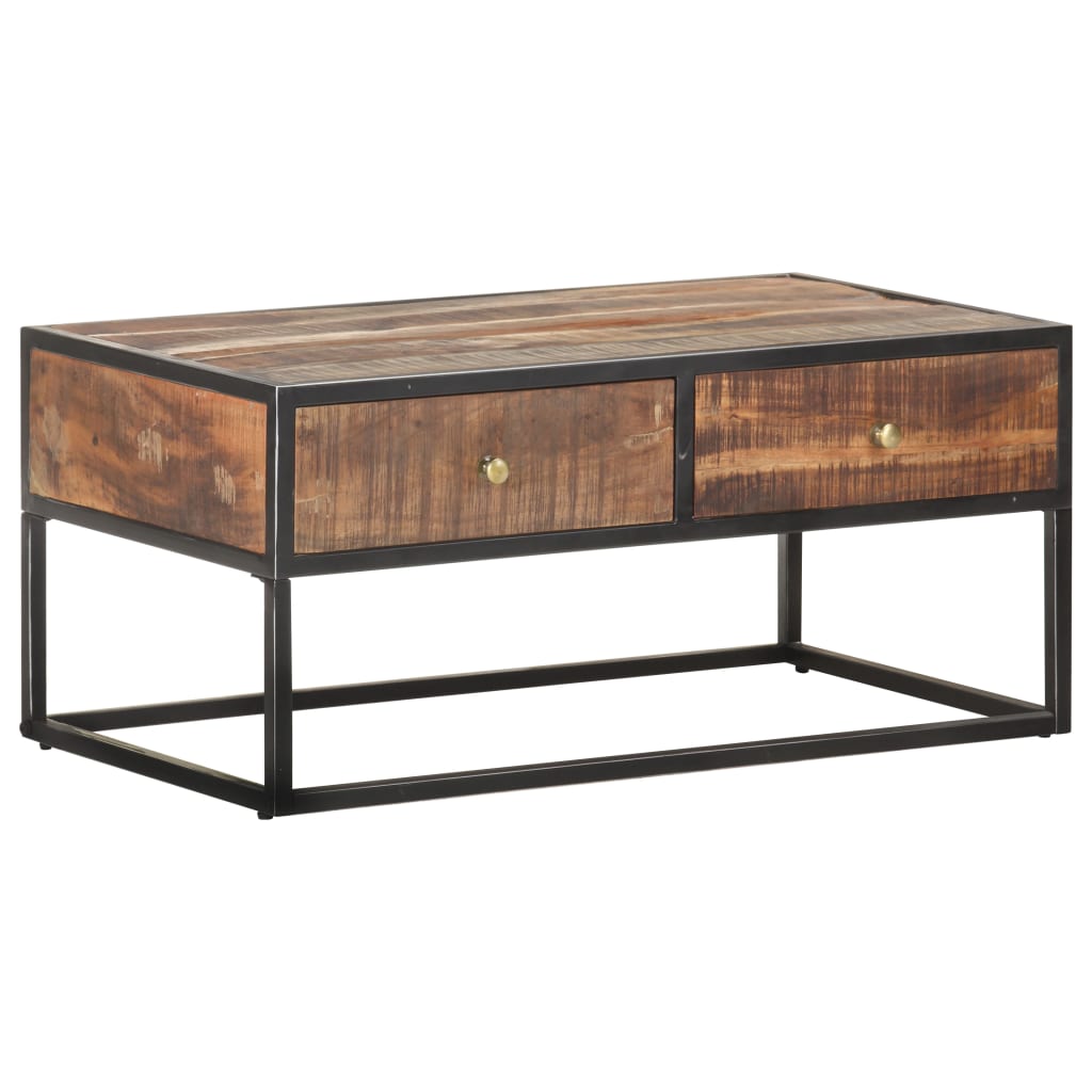 Couchtisch 90x50x40 cm Raues Akazienholz