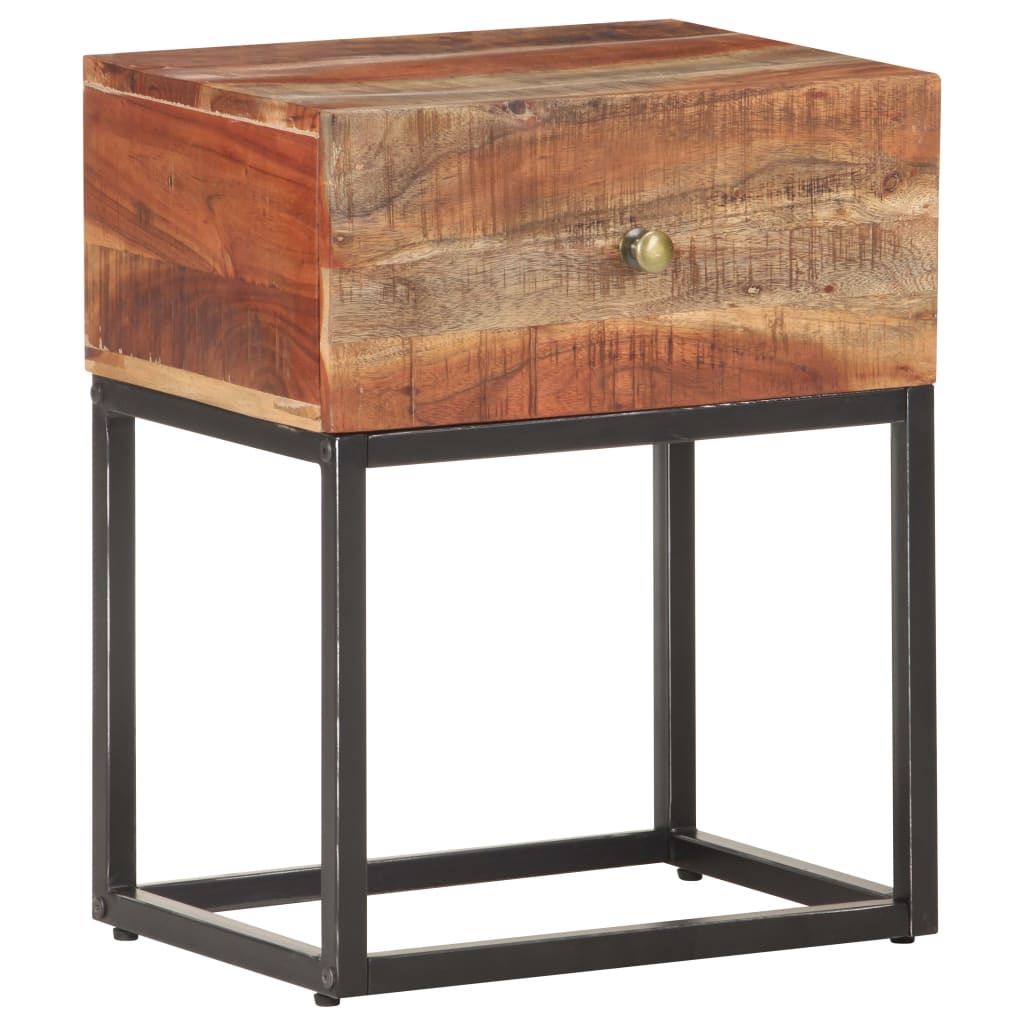 Nachttisch 40x30x50 cm Raues Akazienholz