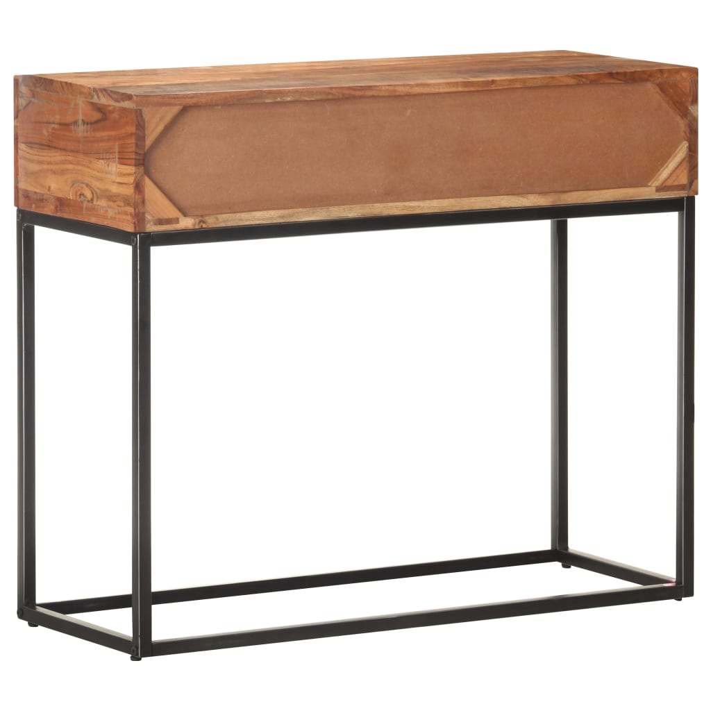 Konsolentisch 90x35x75 cm Raues Akazienholz