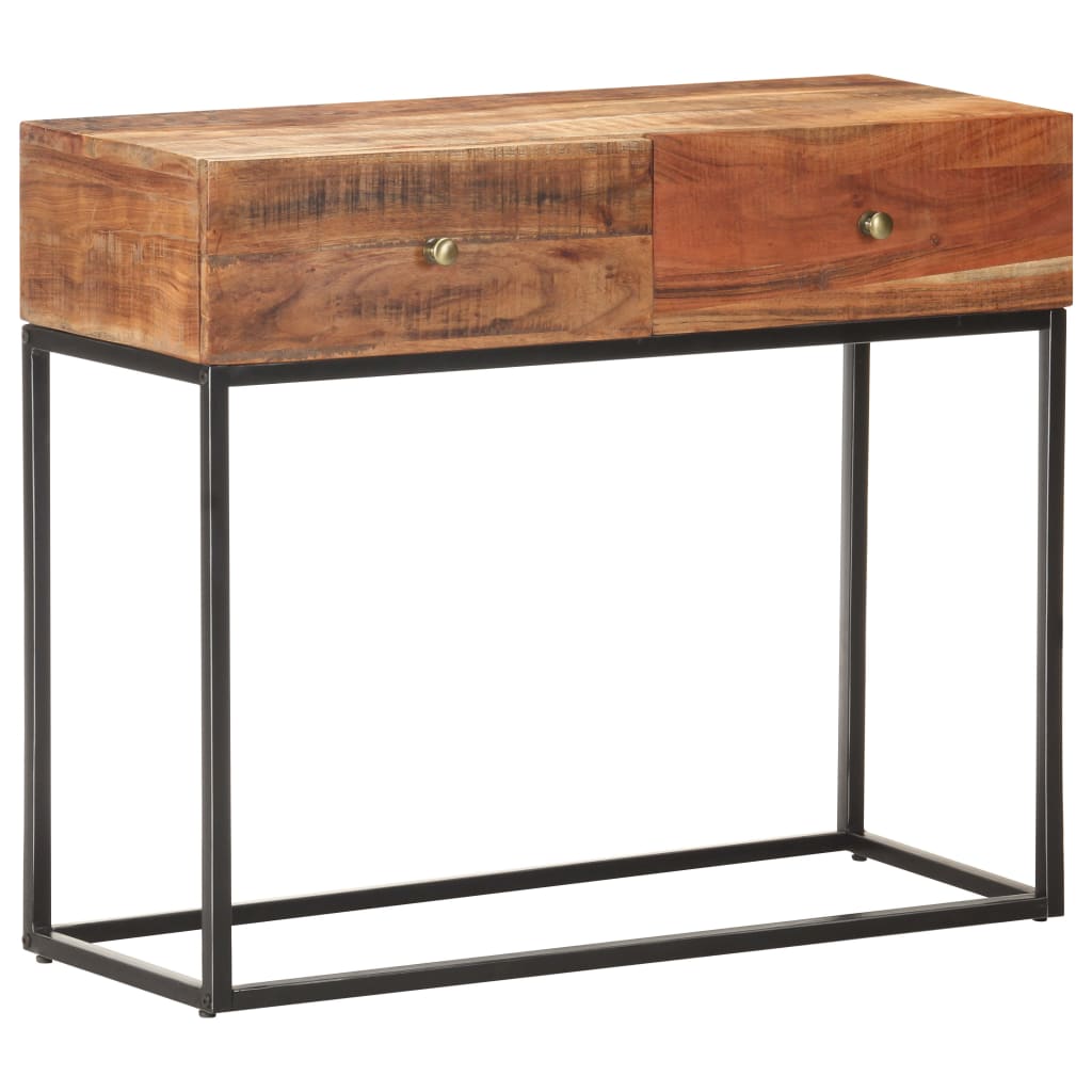 Konsolentisch 90x35x75 cm Raues Akazienholz