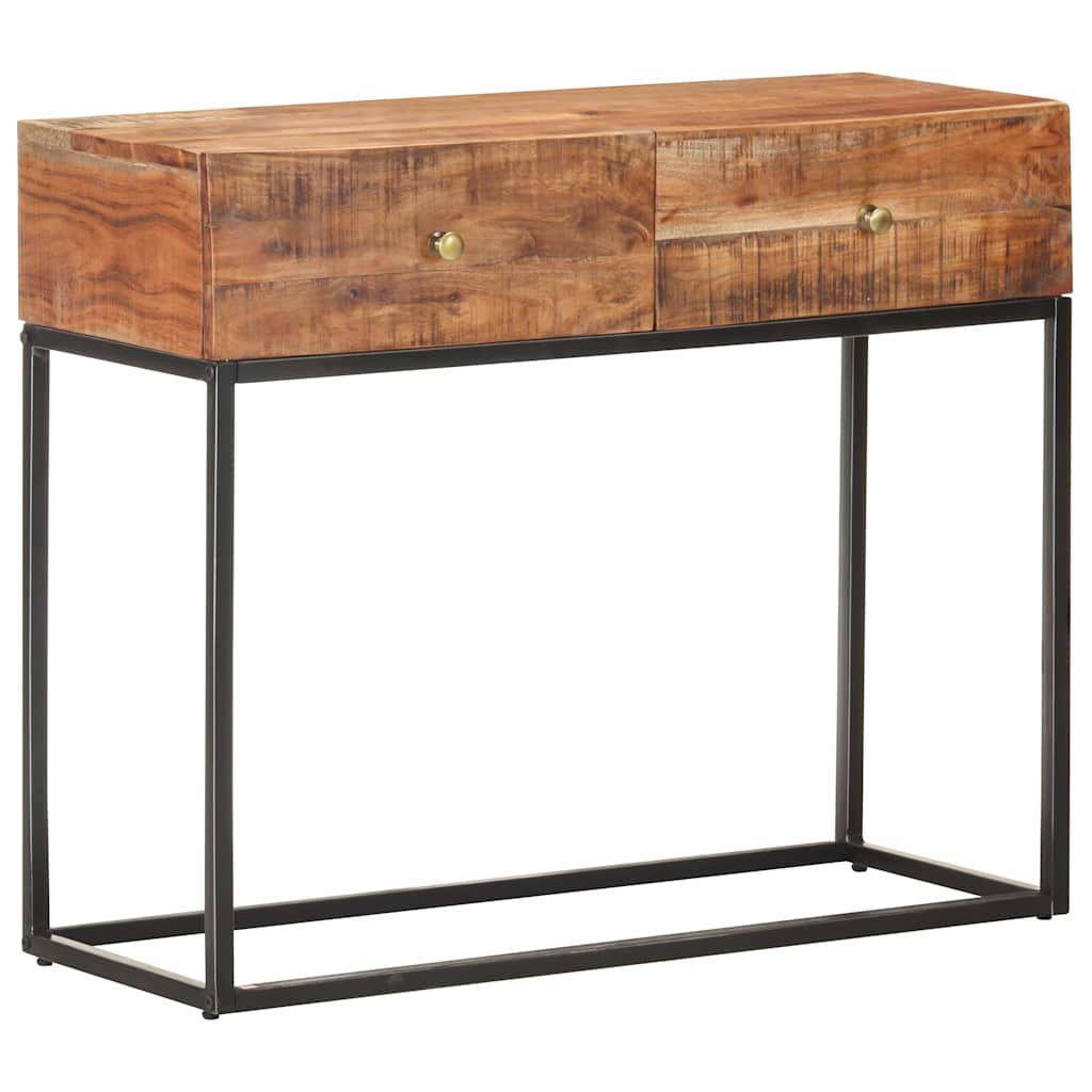 Konsolentisch 90x35x75 cm Raues Akazienholz