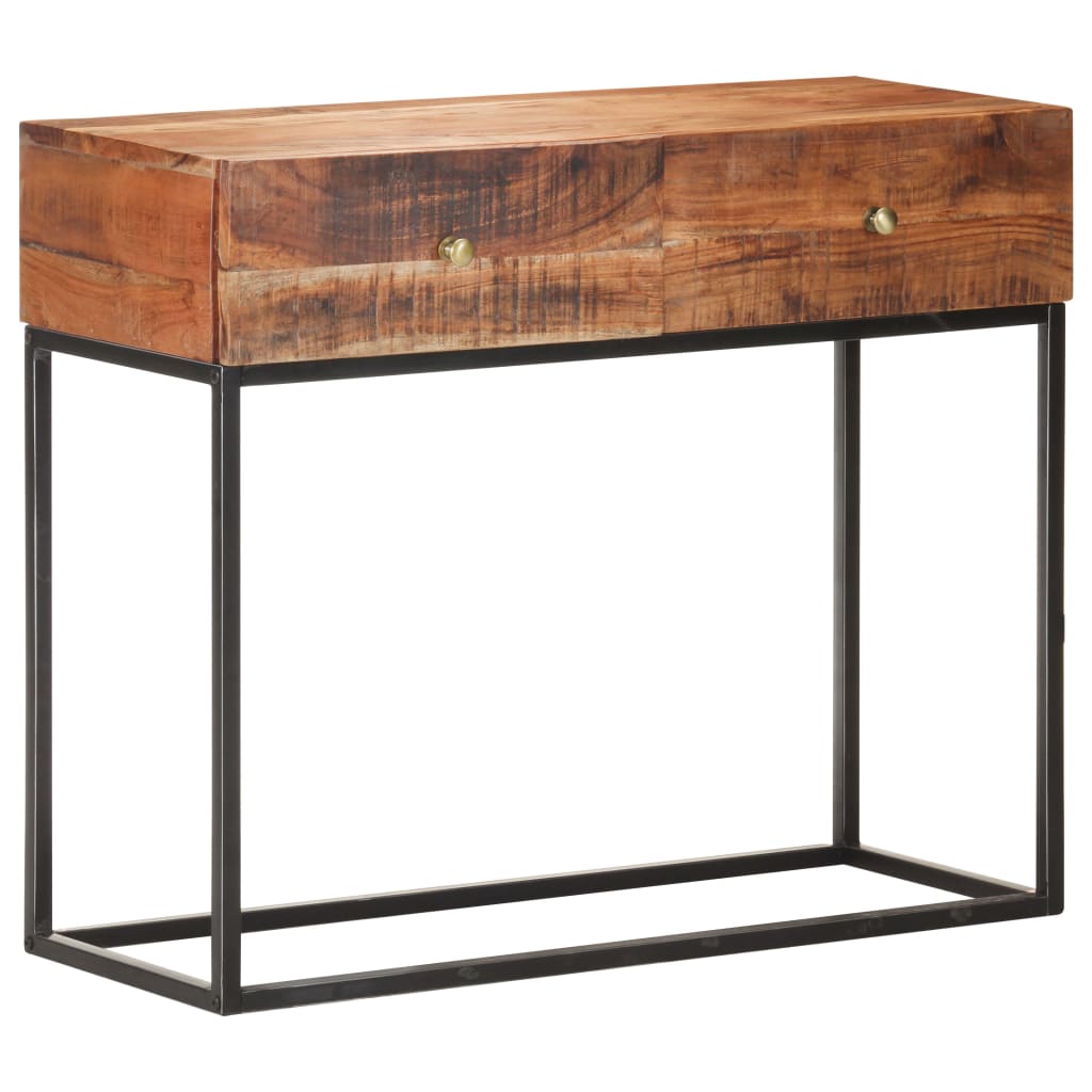 Konsolentisch 90x35x75 cm Raues Akazienholz