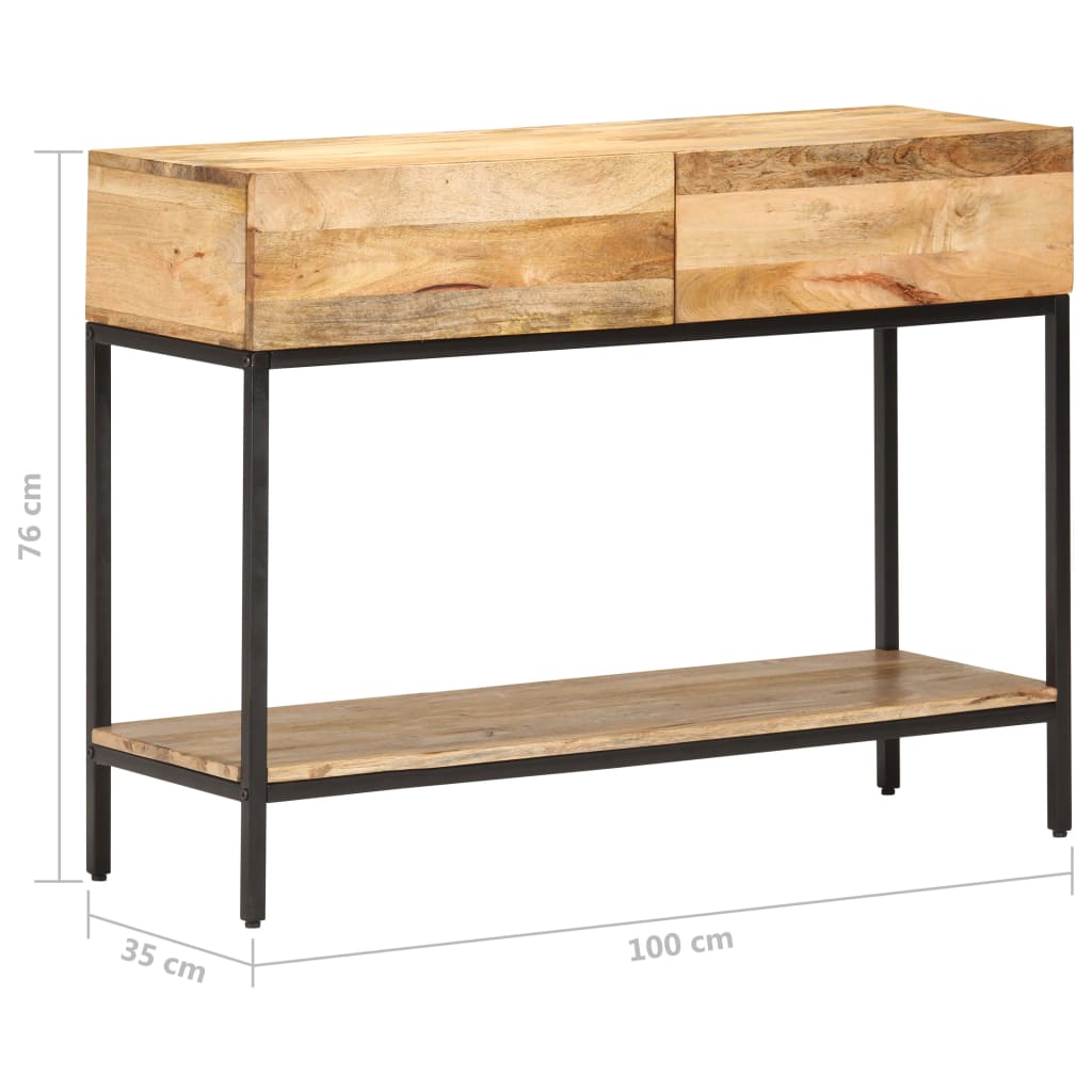Konsolentisch 100x35x76 cm Mango Massivholz