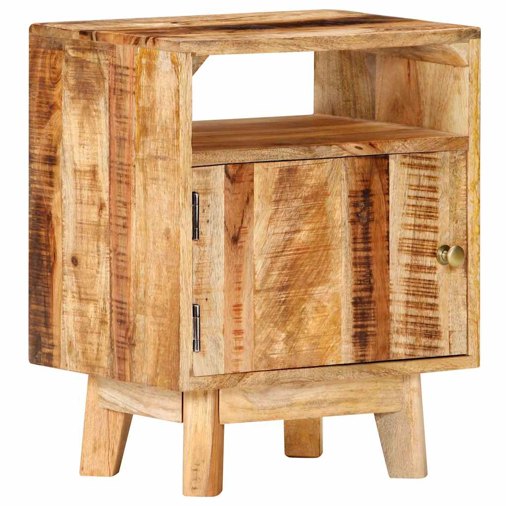 Nachttisch 40x30x50 cm Raues Mangoholz