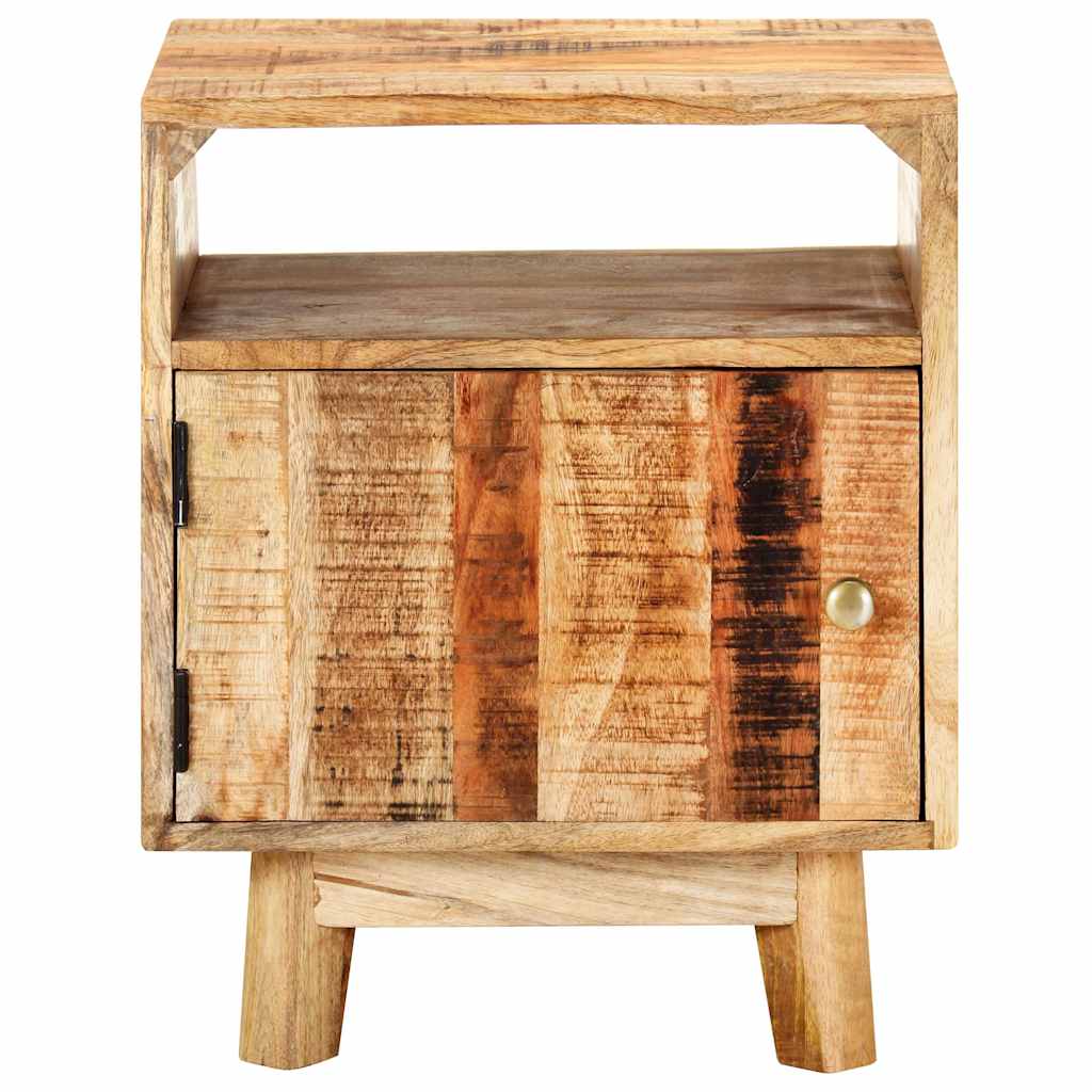 Nachttisch 40x30x50 cm Raues Mangoholz