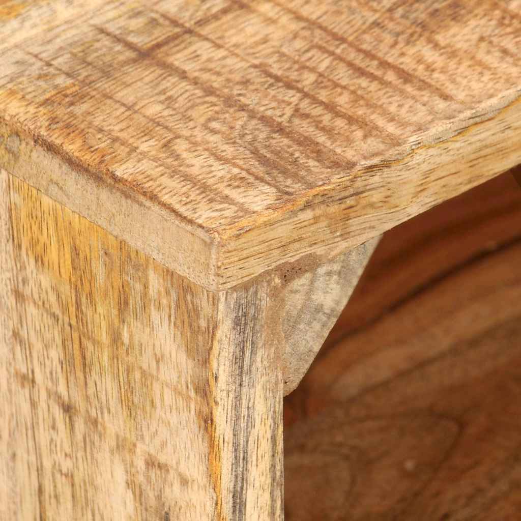 Nachttisch 40x30x50 cm Raues Mangoholz