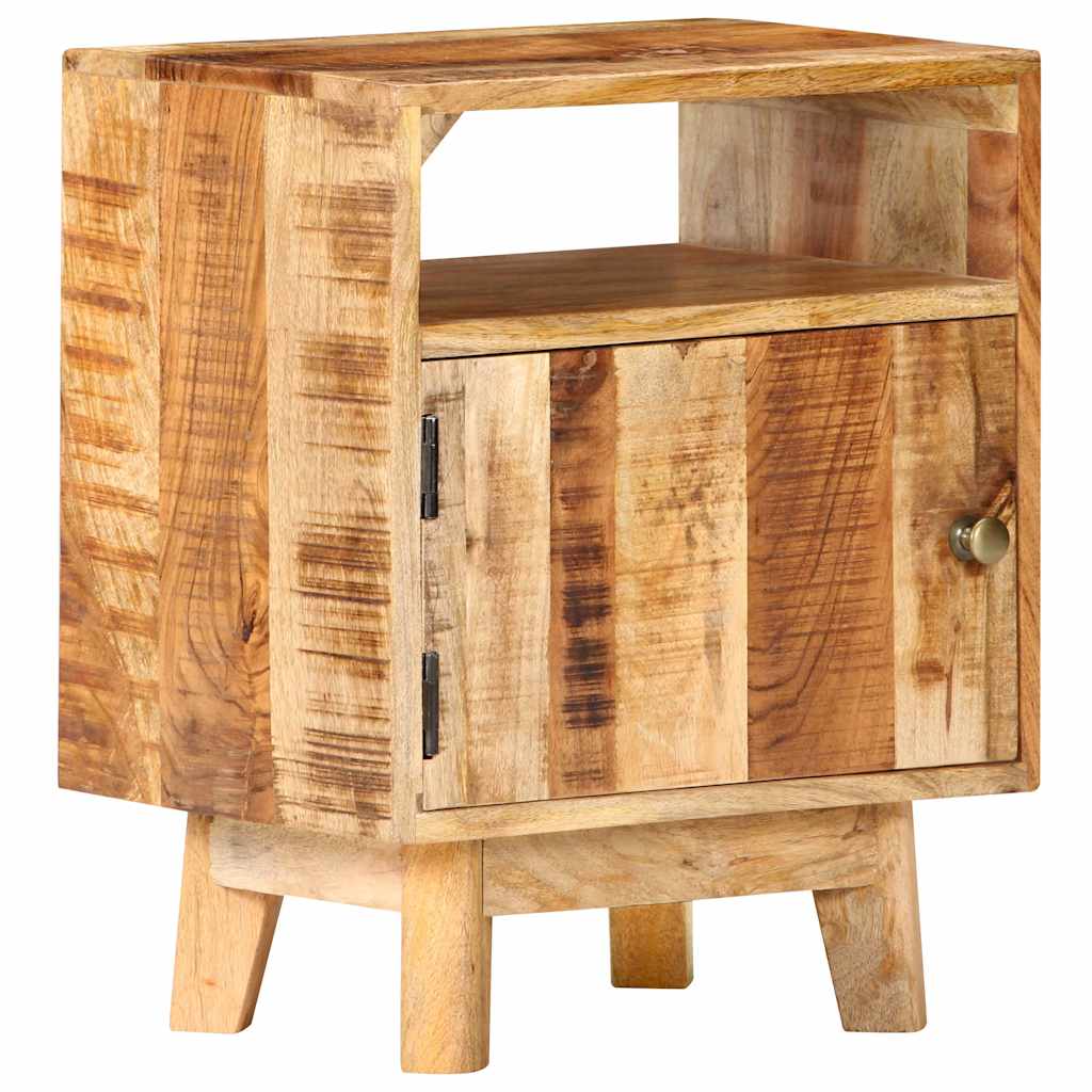 Nachttisch 40x30x50 cm Raues Mangoholz