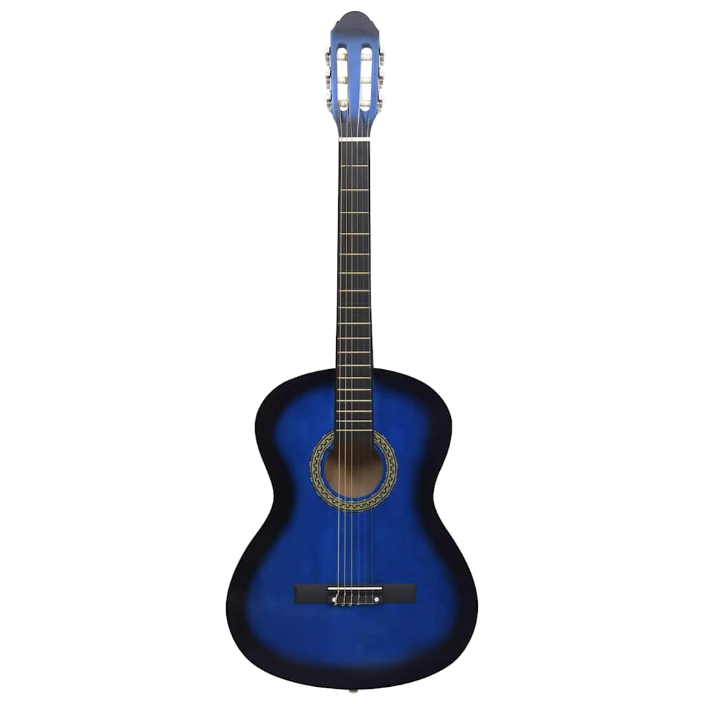 Klassikgitarre für Anfänger mit Tasche Blau 4/4 39