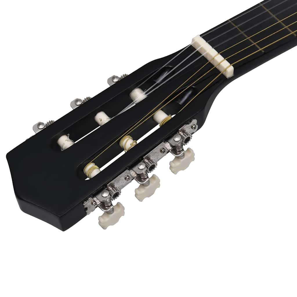Klassikgitarre für Anfänger Kinder mit Tasche Schwarz 1/2 34