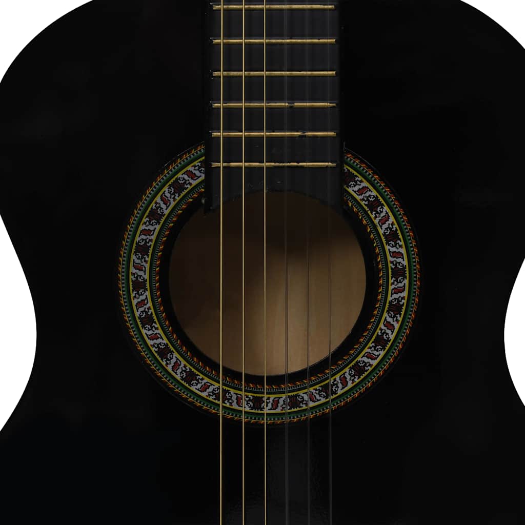 Klassikgitarre für Anfänger Kinder mit Tasche Schwarz 1/2 34