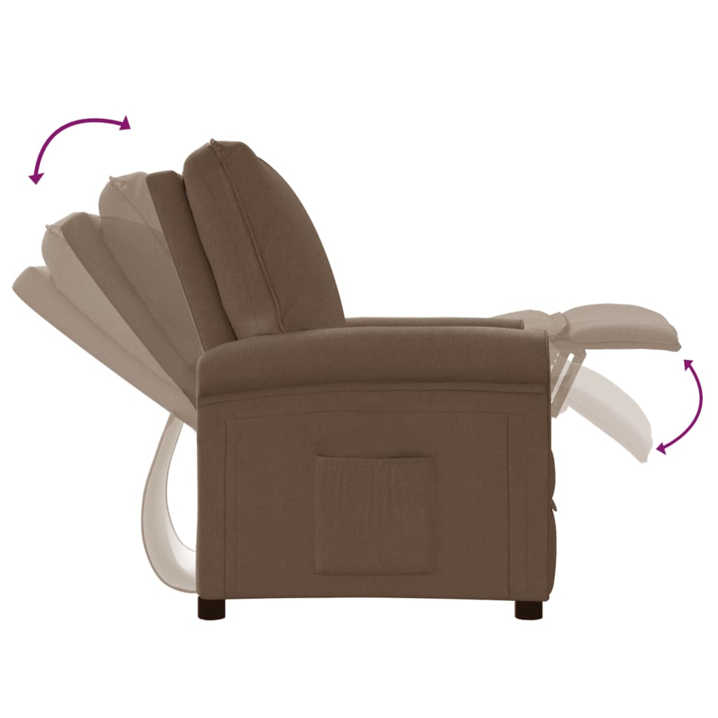Relaxsessel Braun Stoff