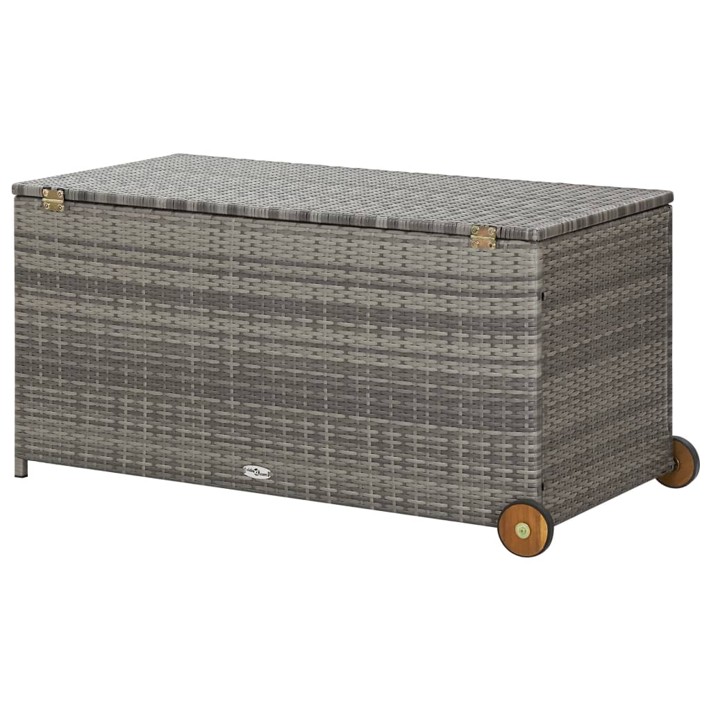 Garten-Auflagenbox Hell 120X65X61 Cm Poly Rattan