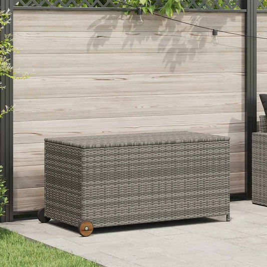Garten-Auflagenbox Hell 120X65X61 Cm Poly Rattan