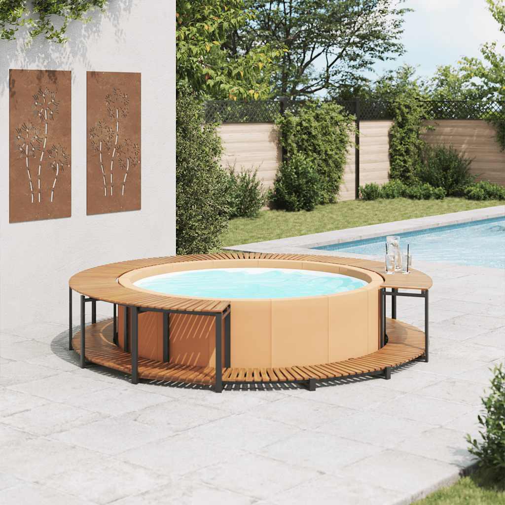Whirlpool-Verkleidung 273x53 cm Akazie Massivholz
