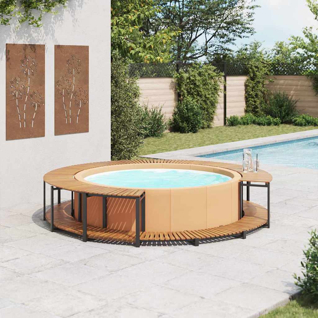 Whirlpool-Verkleidung 273x53 cm Akazie Massivholz