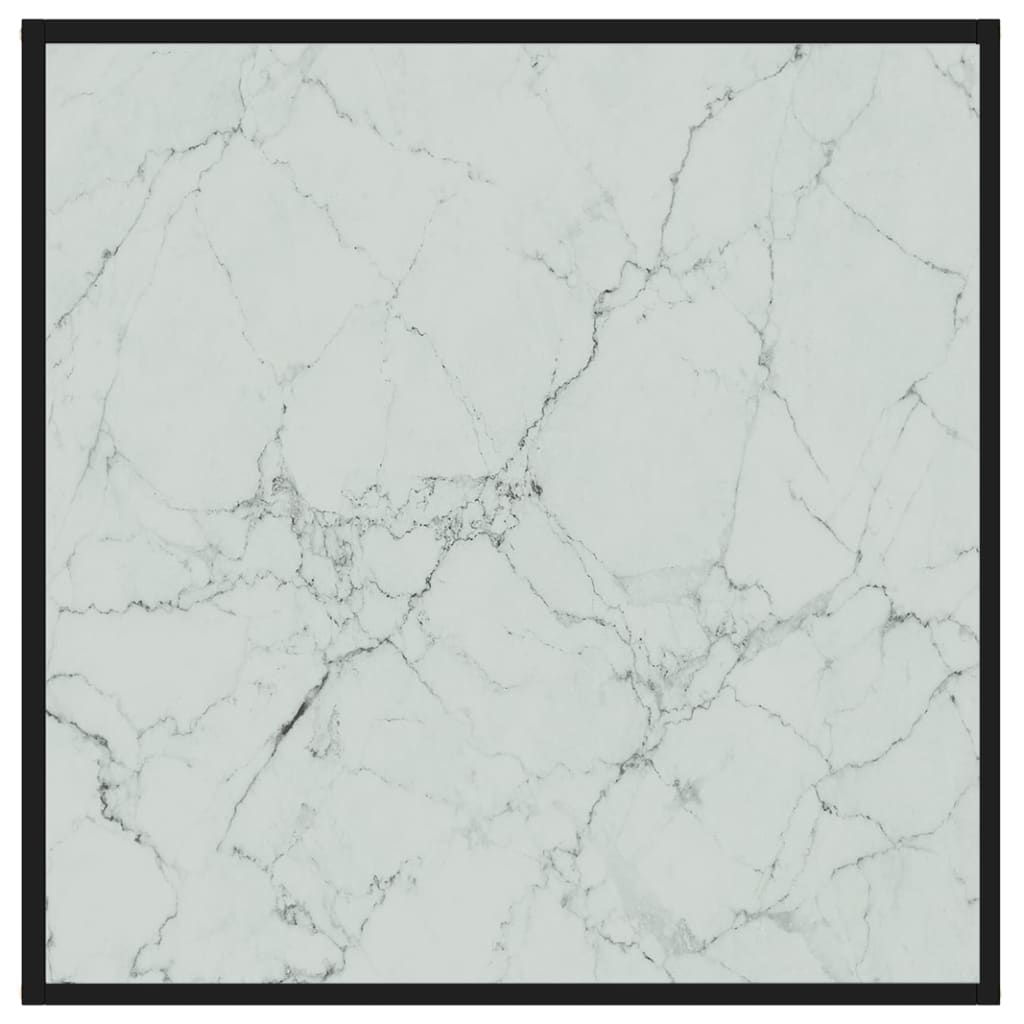 Couchtisch Weiß 80x80x35 cm Hartglas