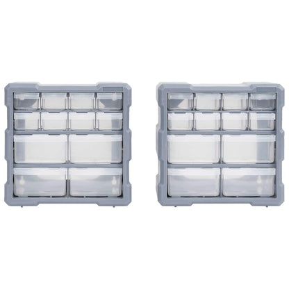 Multi-Schubladen-Organizer 2 Stk. 12 Schubladen 26,5x16x26 cm