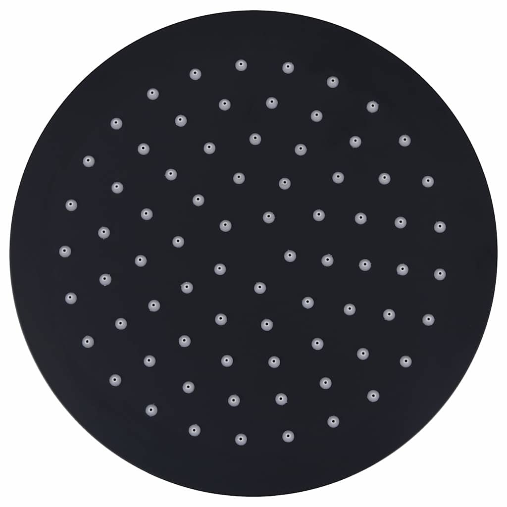 Regenbrause Edelstahl 20 cm Rund Schwarz