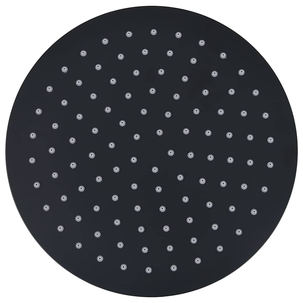 Regenbrause Edelstahl 25 cm Rund Schwarz