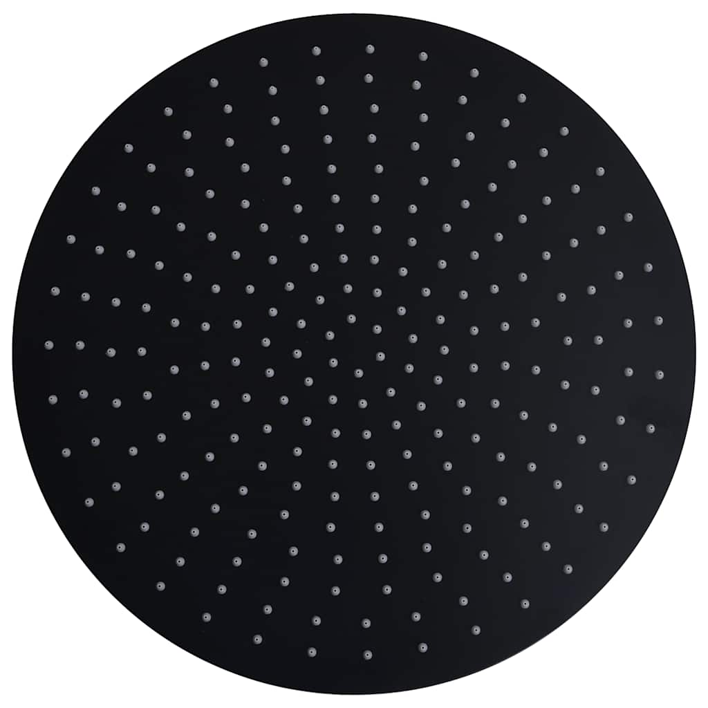Regenbrause Edelstahl 40 cm Rund Schwarz