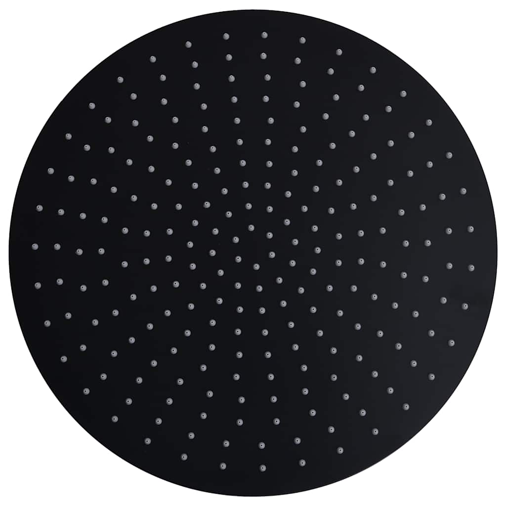Regenbrause Edelstahl 40 cm Rund Schwarz
