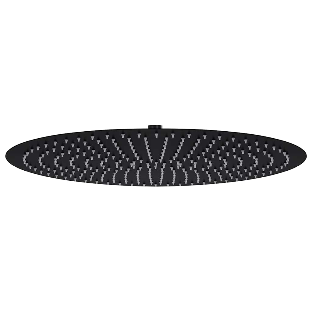 Regenbrause Edelstahl 50 cm Rund Schwarz